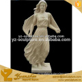 high quality outdoor yellow marble statues of the woman for sale